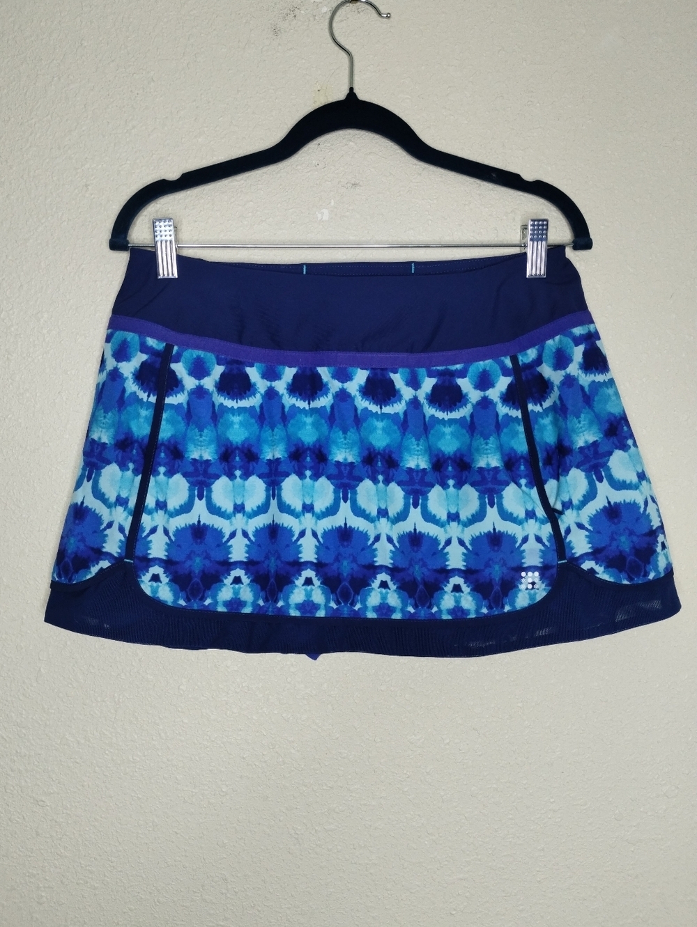 Title Nine Blue Tie Dye Print Nimblene Skort Women's Size Medium